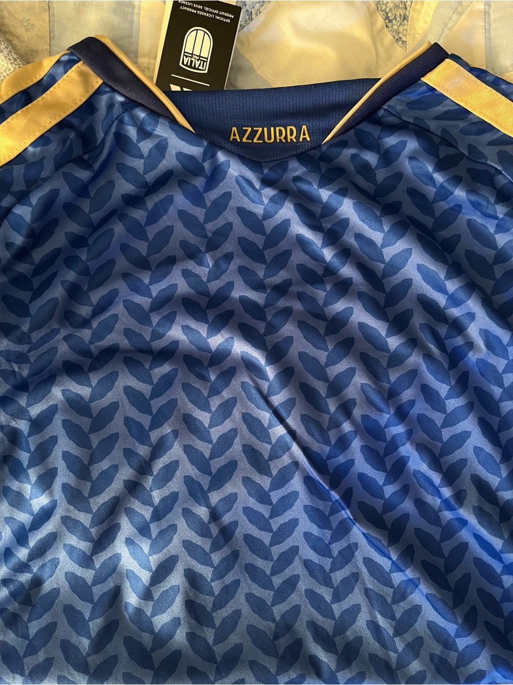 adidas Blue Athletic Jersey with Silver Logo